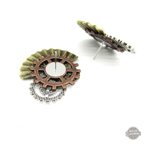Accessoire steampunk féminin, éventails en motif
