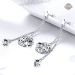 Bijoux steampunk avec motif de lune en argent