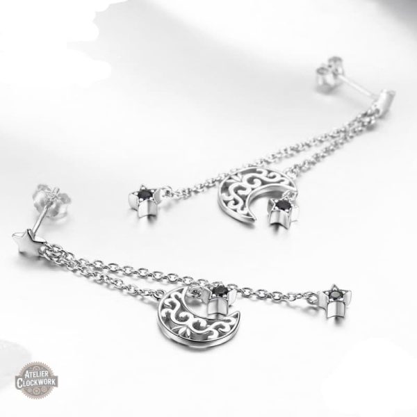 Lune d'Argent : boucles pour un look unique et rétro