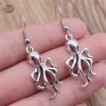 Boucles d'oreilles octopus au style steampunk