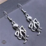 Bijoux steampunk femme : boucles pieuvres uniques