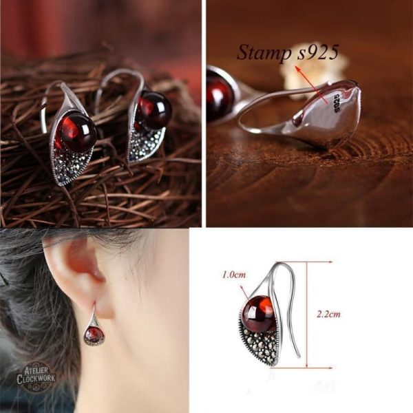 Boucles d'oreilles Mina Harker au style rétro-futuriste