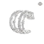 Boucles d'oreilles élégantes avec strass et finition or