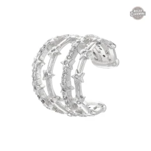 Boucles d'oreilles élégantes avec strass et finition or