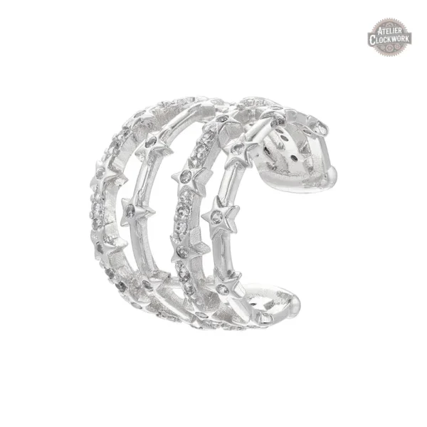 Boucles d'oreilles élégantes avec strass et finition or