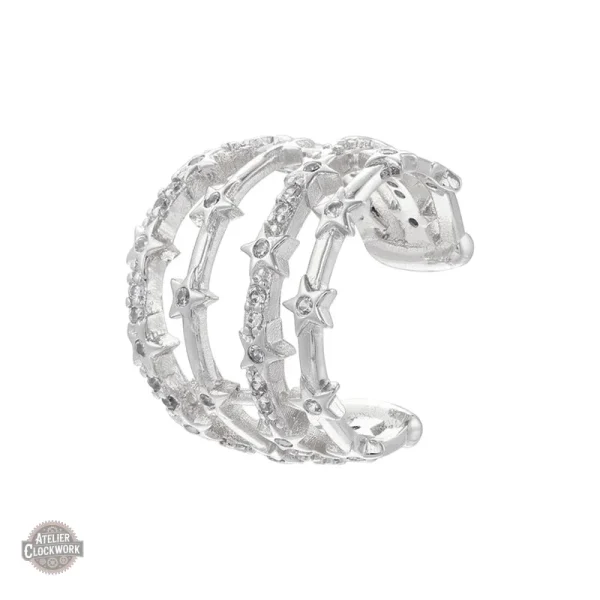 Élégantes boucles d'oreilles en strass, design steampunk