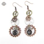 Boucles Steampunk Hiboux Mécaniques pour femme
