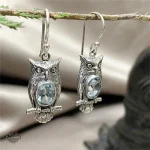 Bijou steampunk : boucles d'oreilles hibou