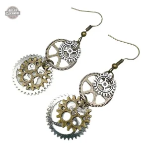 Boucles Steampunk en chaînes et rouages