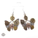 Boucles Steampunk Papillons Mécaniques