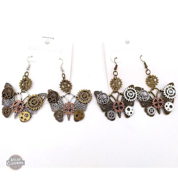 Papillons mécaniques en bijou Steampunk pour femme