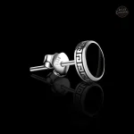 Boucles d'oreilles argentées 925 inspirées du style punk