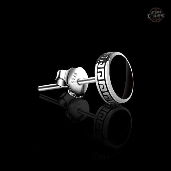 Boucles d'oreilles argentées 925 inspirées du style punk