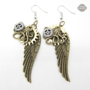 Boucles Steampunk Ailes Forgées pour femme