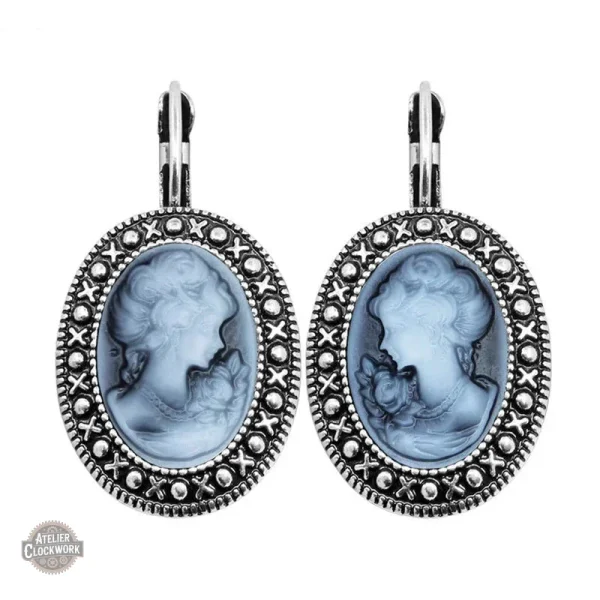 boucles-d-oreilles-camee-1 Boucle d'oreille vintage Camé au style steampunk
