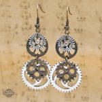 Boucles d'oreilles fantaisie style steampunk pour femmes