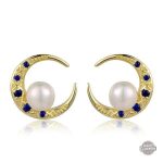 Boucles d'oreilles croissant de lune en argent