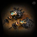 Boucle d'oreille unique octopus pour style rétro-futuriste