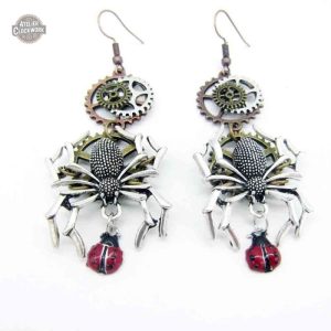 Boucles Steampunk Épeire pour femme, style unique