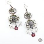 Boucles d'oreilles inspirées du Steampunk, araignée