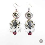 Boucles élégantes Steampunk, motif araignée Épeire