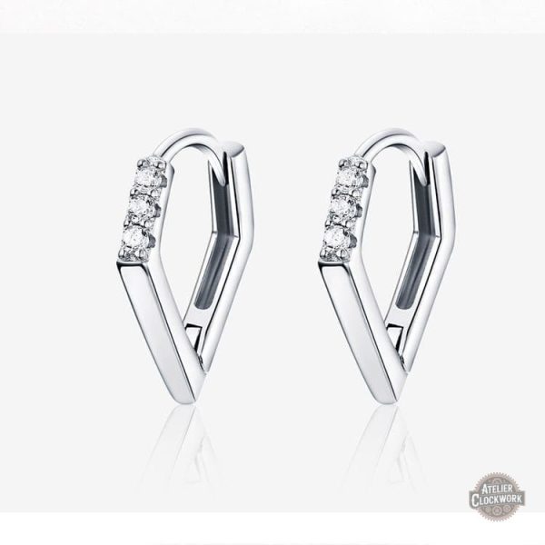 Boucles Steampunk pour femme, élégance argentée