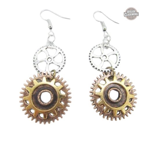 boucles-inca-steampunk-1 Boucles Steampunk Soleil Inca en design unique