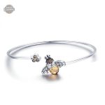 Bracelet Steampunk Abeille d'Argent pour femme