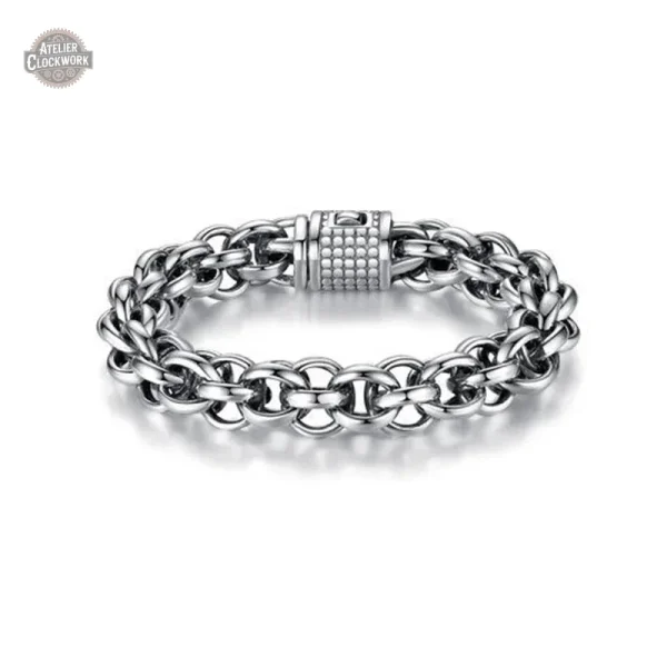 bracelet-acier-homme-chaine-ronde-1 Bracelet Acier Homme - Chaîne Ronde