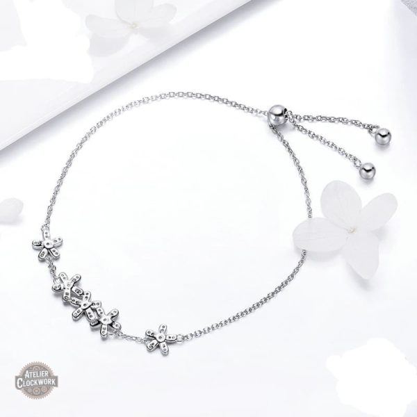 Bracelet floral en argent pour une touche vintage moderne