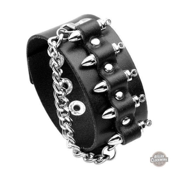 bracelet-balle-de-pistolet-steampunk-store-1 Bracelet Steampunk Peacemaker pour homme élégant et audacieux