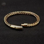 Bracelet homme en acier, style steampunk audacieux