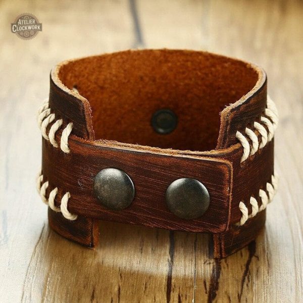 Accessoire dandy Steampunk en cuir noir