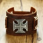 Bracelet élégant en cuir, style Steampunk audacieux