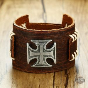 Bracelet élégant en cuir, style Steampunk audacieux