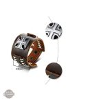Bracelet tendance Steampunk en cuir, esprit dandy