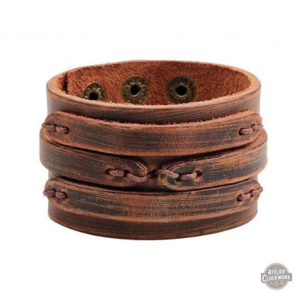 Accessoire Steampunk homme en cuir marron chic et tendance
