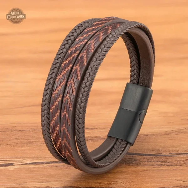 Bracelet Cuir Vintage Steampunk pour homme