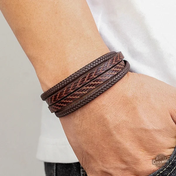 Bracelet en cuir au design audacieux et unique