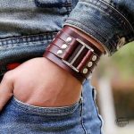 Bracelet rétro inspiré du style steampunk masculin