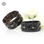 Bracelet steampunk en cuir pour homme