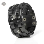 Bracelet en cuir marron au style raffiné