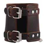 Bracelet de force noir en cuir pour homme
