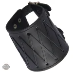 Bracelet noir en cuir, style steampunk élégant