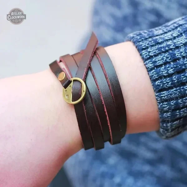 Bijou en cuir pour homme, esprit Peace & Love