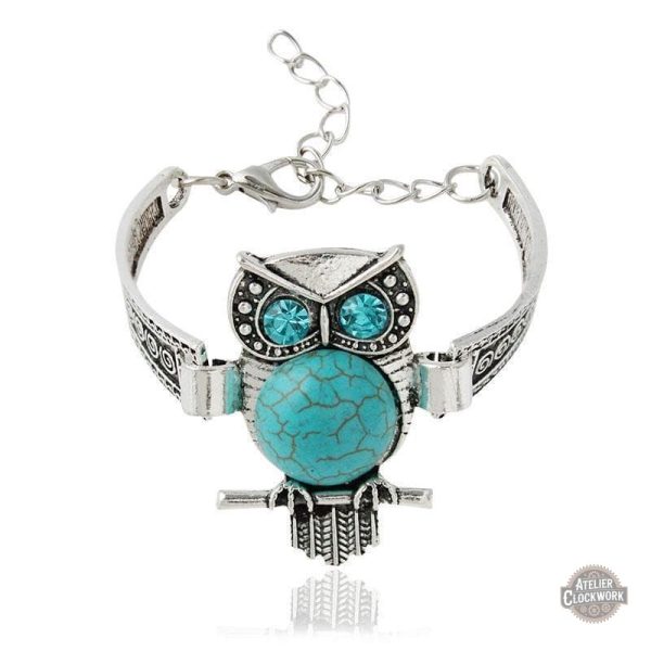 bracelet-hibou-femme-1 Bracelet Steampunk Petit Hibou élégant pour femme
