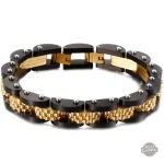 Élégance masculine avec ce bracelet acier or