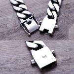 Bijou homme steampunk, bracelet gourmette au style affirmé