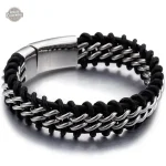 Bracelet tressé noir, une pièce incontournable steampunk