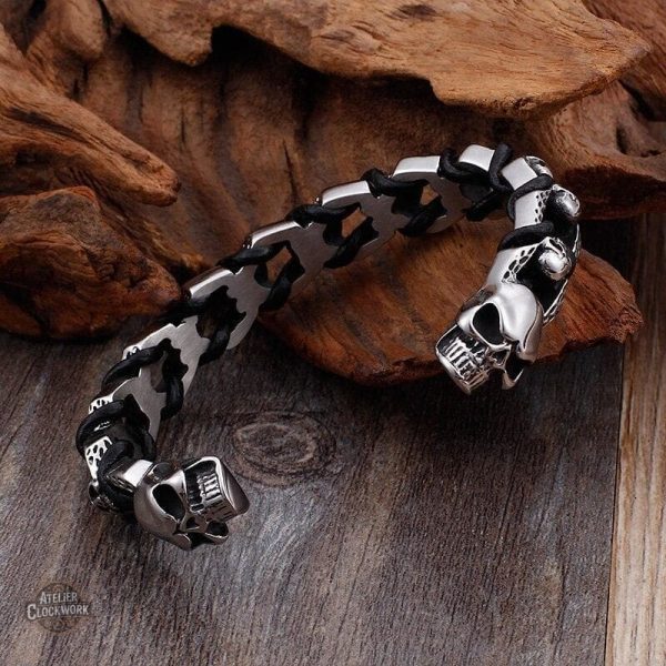 Accessoire steampunk, bracelet jonc pour homme